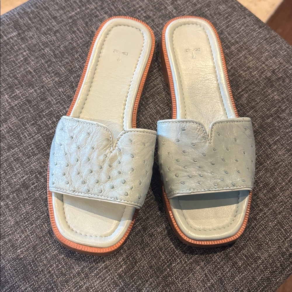 Tecovas Carmen Sandal Agave Ostrich